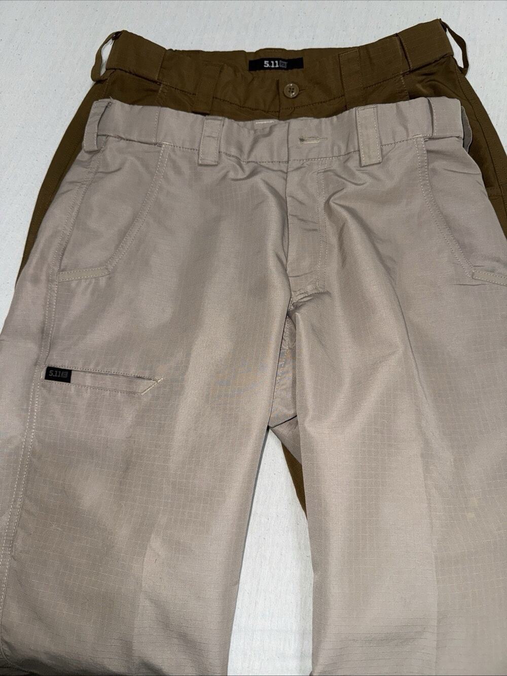 LOT OF (2) Men's 5.11 Tactical Cargo BDU Mechanic WORK Pants Size 30x30 (read)